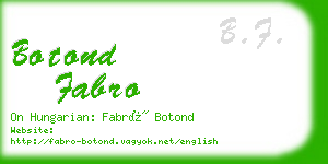 botond fabro business card